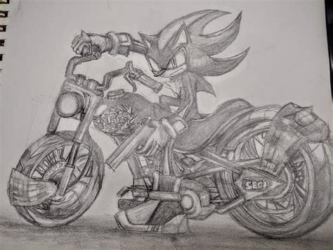 Shadow on a motorcycle : r/SonicTheHedgehog