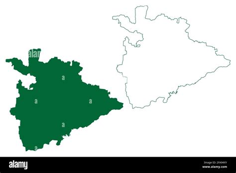 Koppal district (Karnataka State, Republic of India, Gulbarga division) map vector illustration ...