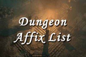 Diablo 4 Dungeon Affixes