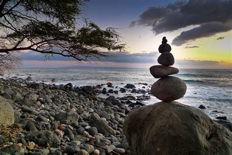 Zen Rock Stack at Sunset | Zen rock, Land art, Zen