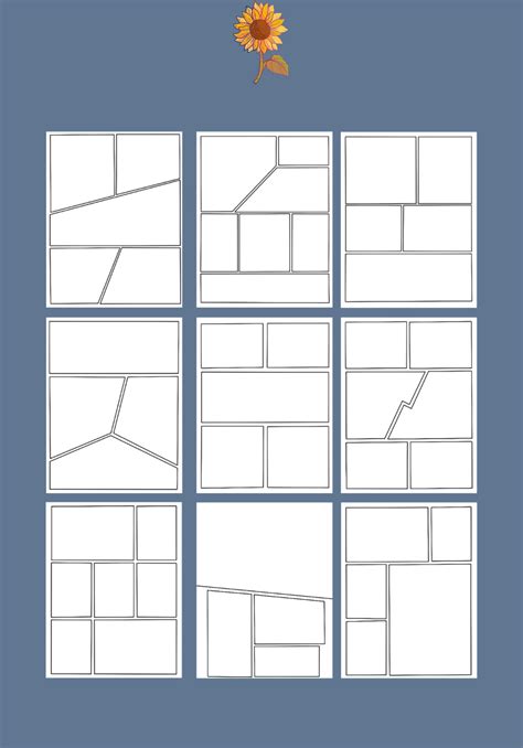 Blank Comic Book Layout Pages 25 Layouts Printable | Etsy