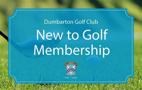 Membership Fees - Dumbarton Golf Club