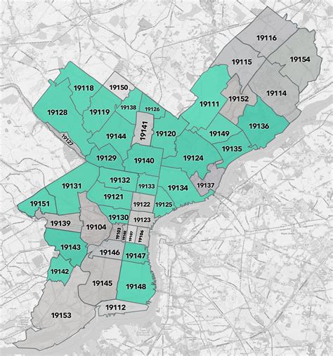 Philadelphia Zip Code Map - Jesus Week