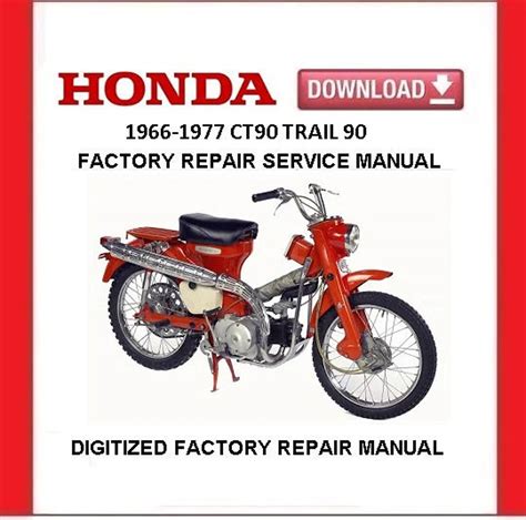 HONDA CT90 TRAIL 90 CD90 CL90 1966-76 Factory Service Repair Manual Pdf Download - Etsy