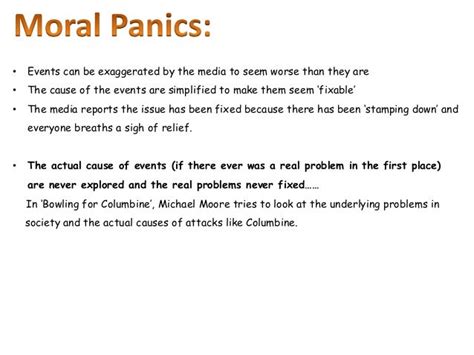 Moral panic examples