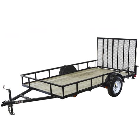 Carry-On Trailer 10-ft x 5-ft Treated Lumber Utility Trailer with Ramp ...