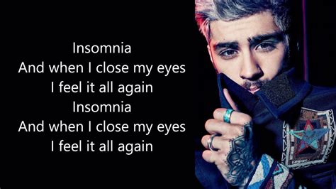 ZAYN - Insomnia (lyrics) - YouTube