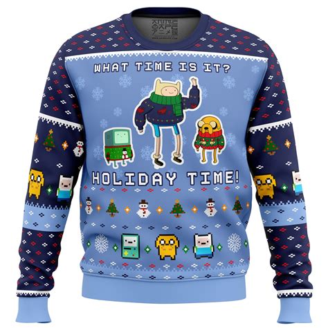 Adventure Time Christmas Time Ugly Christmas Sweater - Anime Ape