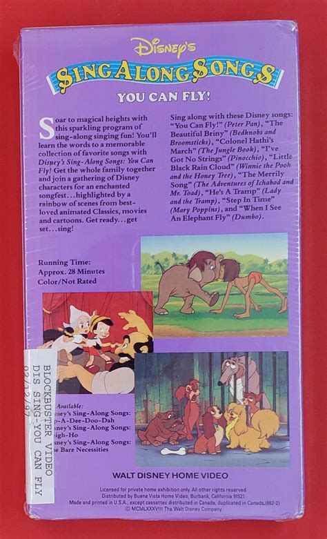 Disney’s Sing Along Songs - Peter Pan: You Can Fly VHS 1993 12257662030 ...