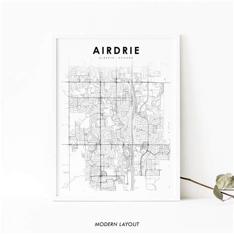 Airdrie Alberta Map Print AB Canada Map Art Poster Calgary - Etsy