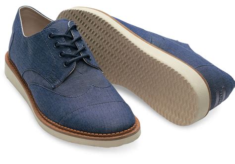 Lyst - Toms Blue Chambray Men's Brogues in Blue for Men