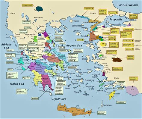 Map of the Illiad and the Trojan war - includes... - Maps on the Web