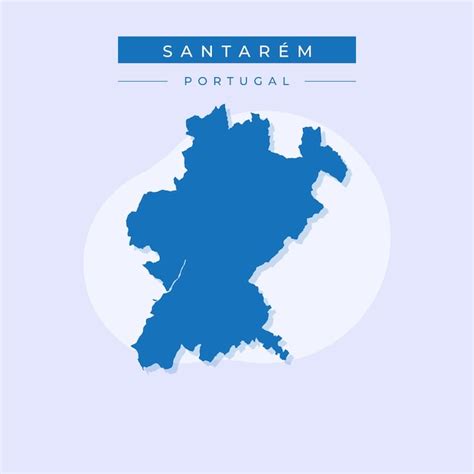 Premium Vector | Vector illustration vector of santarem map portugal