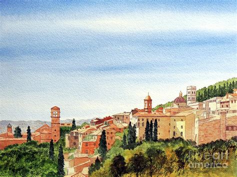 Assisi Italy with Basilica Of San Francesco Painting by Bill Holkham ...