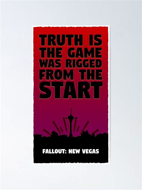 "Fallout New Vegas - Benny's Infamous Quote" Poster for Sale by GamingPosters | Redbubble