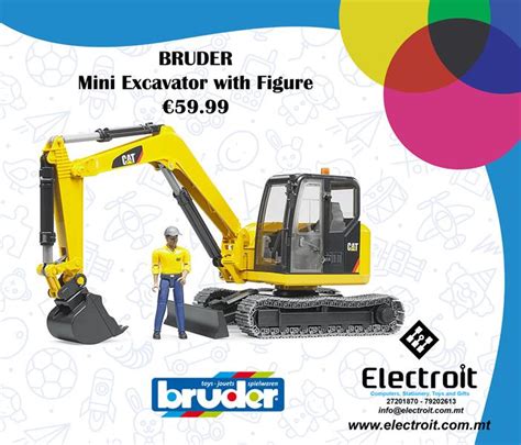 Bruder Mini Excavator with figure - Electroit