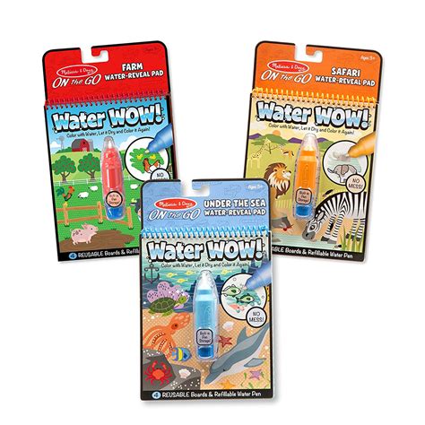 Melissa & Doug Water Wow Bundle (Farm, Safari, Under the Sea) For Kids - Happy Little Tadpole