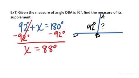 How to Find Supplementary Angles | Geometry | Study.com