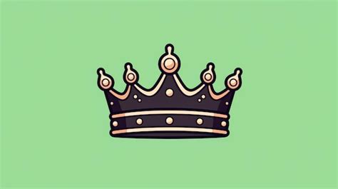 Premium AI Image | a drawing of a crown with a green background