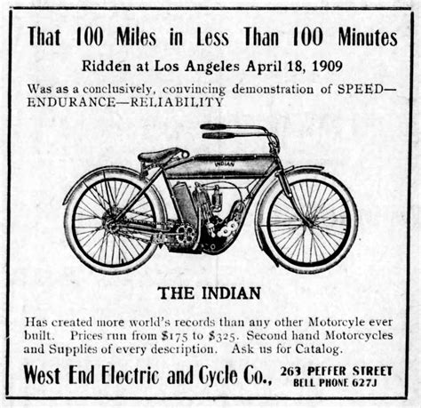 Vintage Newspaper Advertising For the 1909 Indian Motorcyc… | Flickr