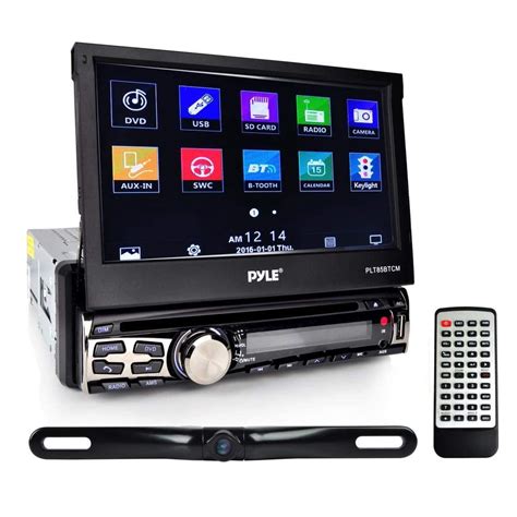 PYLE PLT85BTCM-Car Stereo Receiver System & Backup Camera Kit Touch-Screen Headunit Radio CD/DVD ...