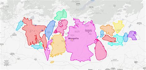 Mongolia Population Density Map - Bunnie Valentia