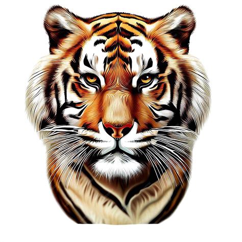 Premium PSD | Beautiful portrait of a tiger avatar emoji ai vector art ...