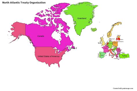 Sample Maps for North Atlantic Treaty Organization (colored) Map Maker ...