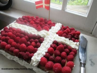 Scandinavian Today Cooking Show: Danish Flag Cake Recipe - Dannebrogskage