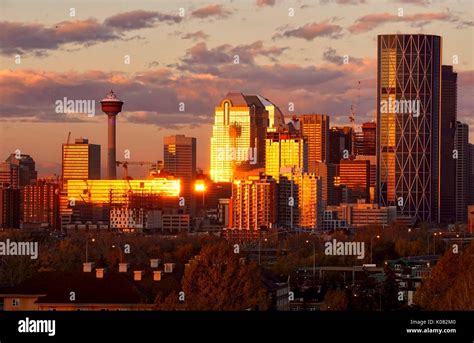 Downtown Skyline at sunrise Stock Photo - Alamy