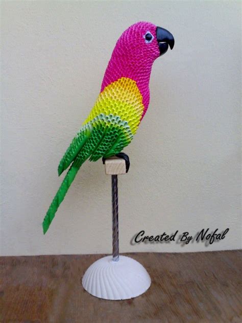 Mohammad Nofal | Album | 3D Origami Art Another wonderfull parrot | 3d origami, Origami parrot ...