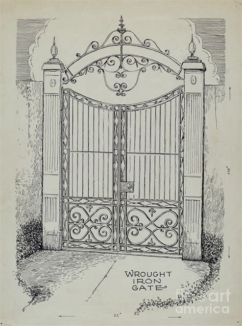 Wrought And Cast Iron Gates Drawing by Al Curry | Fine Art America