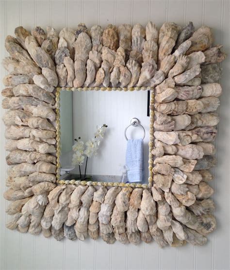 Hand crafted Oystershell mirrors ( 26 x 26 ) coming to the market soon ...