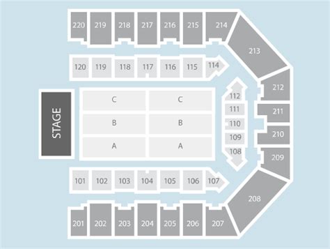 Seated Seating Plan - Utilita Arena Sheffield