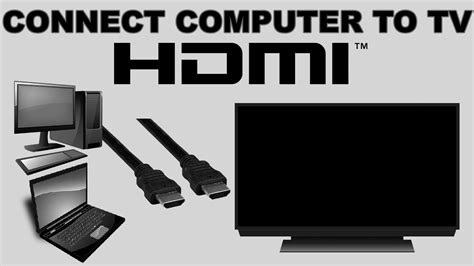 How To Connect Computer to TV With HDMI With Sound and Audio - YouTube