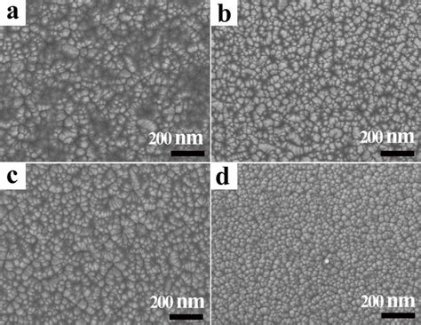 The surface morphology of the ZnO thin films doped with different ...