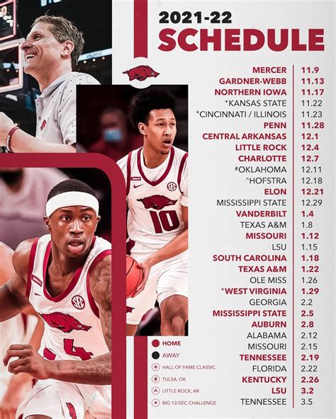 Printable Arkansas Razorback Basketball Schedule - Free Printable Templates