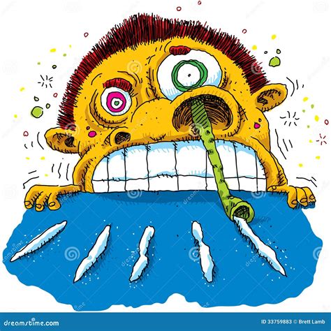 Raging Cartoon Cokehead stock illustration. Illustration of shivering - 33759883