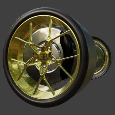 Bugatti Rims - 3D Model by syedsanjeel