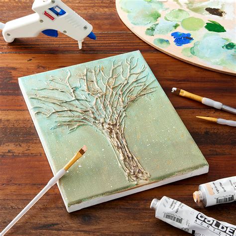 Hot Glue Tree Painting | Michaels