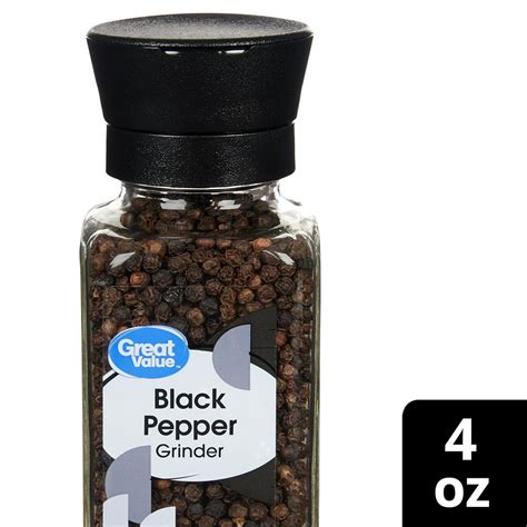 Great Value Black Pepper Grinder, 4 oz - Walmart.com - Walmart.com