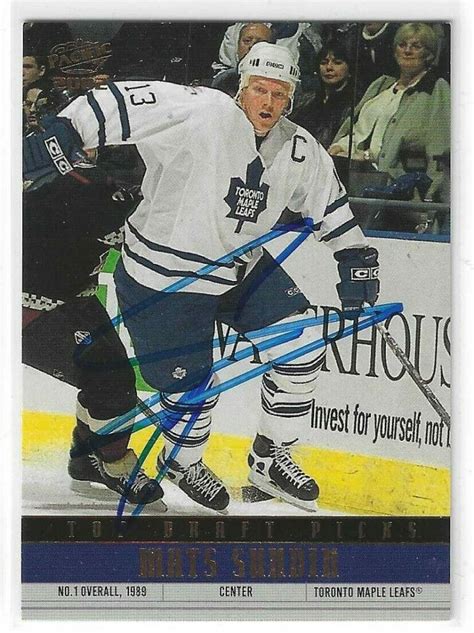 Mats Sundin Signed 2002 Pacific Card #7 Toronto Maple Leafs Opens in a ...