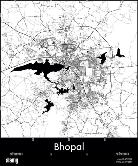 City Map Asia India Bhopal vector illustration Stock Vector Image & Art ...