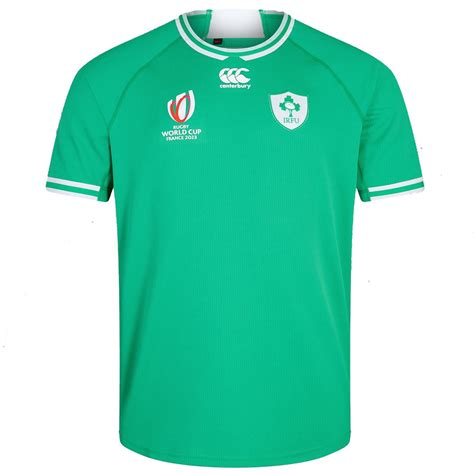 Shop 2023 Irish IRFU RUGBY WORLD CUP Home Green Rugby Jersey Ireland ...