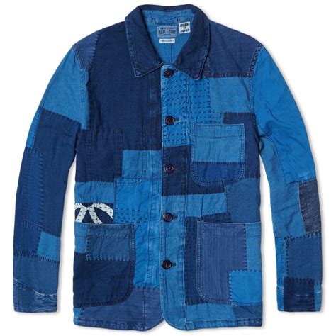 Blue Blue Japan Indigo Dyed Patchwork Coverall Jacket One | END.