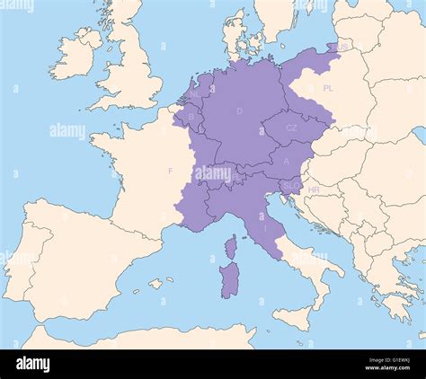 Holy roman empire map europe hi-res stock photography and images - Alamy