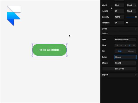 Adjustable button on Framer X by Rock Gomes on Dribbble