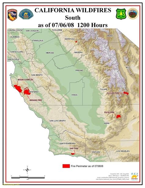 Map Of Current Fires In Southern California | Printable Maps