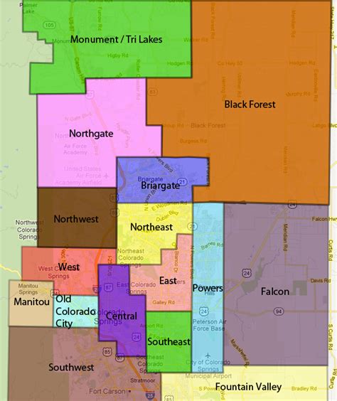 Colorado Springs Neighborhood Map