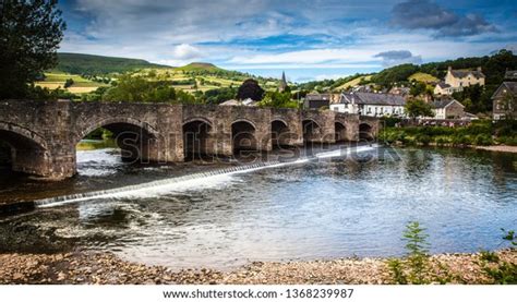 Crickhowell Bridge Crickhowell Powys Longest Stone Stock Photo (Edit Now) 1368239987